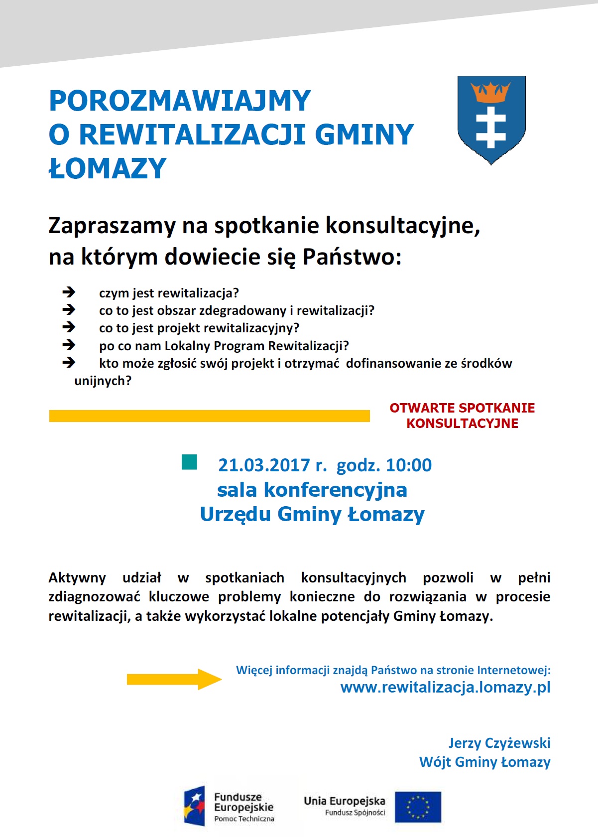 plakat rewitalizacja lomazy
